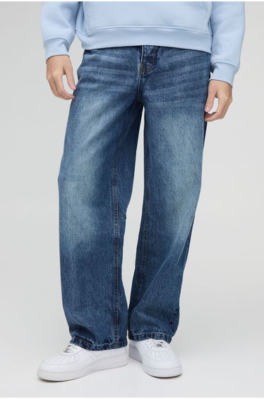 Relaxed Rigid Jeans - mid blue