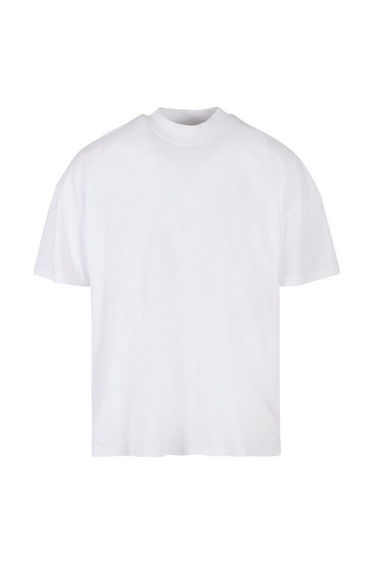 Mens Mock Neck Oversized T-Shirt - White