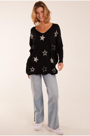 Diamante Pearl Star Jumper