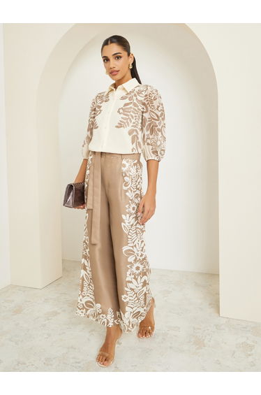 Women Off-White Placement Printed Floral Shirt