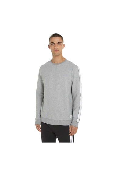 Tommy Hilfiger Mens Lounge Cotton Sweatshirt - Grey Heather Marl