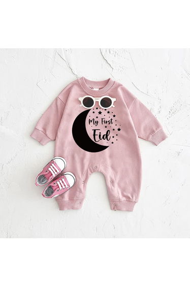 MY FIRST EID Baby Pink Romper