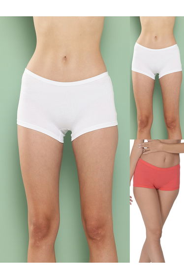 Pack of 2 - Solid Cotton Boyshorts