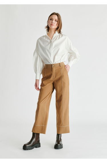 Chino Trousers with Contrast Stitching
