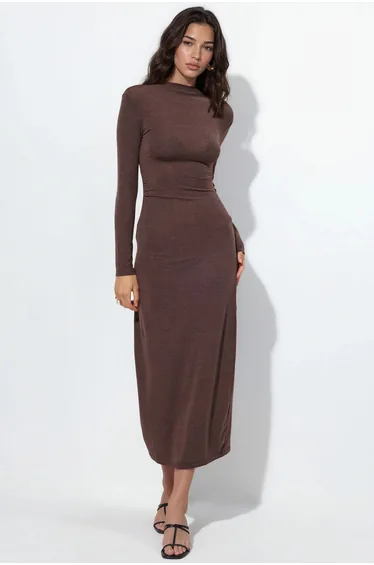 BUSEM Straight Midi Jersey Dress