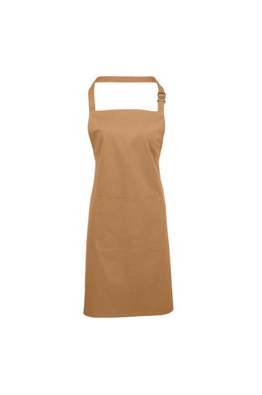Premier Unisex Adult Colours Pocket Full Apron - Camel