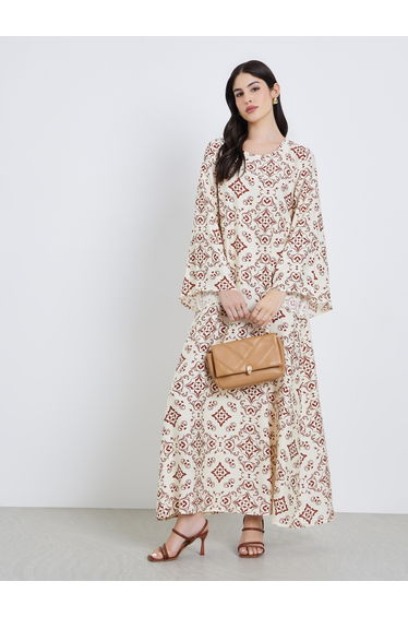 Women All-Over Print A-Line Jalabiya