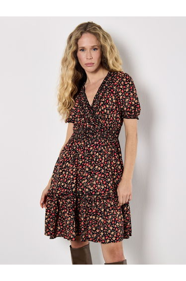 Ditsy Floral Smocked Mini Dress