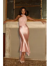 فستان أوه بولي زهري ميداكسي بقصة ميرمايد بكتف واحد - 1