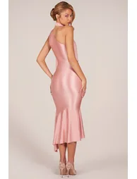 فستان أوه بولي زهري ميداكسي بقصة ميرمايد بكتف واحد - 5