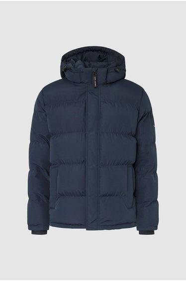 Pepe Jeans Tobias Large Baffle Hooded Jacket Navy