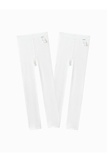 Girls' 2 Pack Tights With Heel Opening
