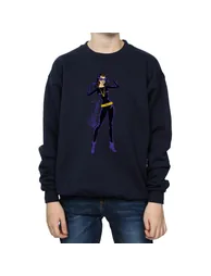 DC Comics Boys Catwoman Happy Pose Sweatshirt - Navy Blue - 3