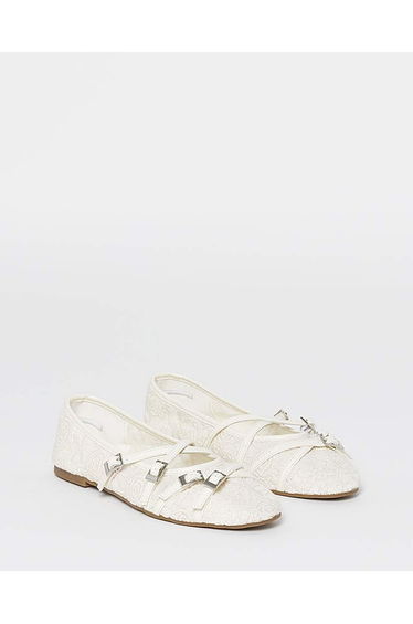 Multi Buckle Ballerinas Wide Fit
