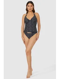 Gorgeous DD+ Spot Non Pad Plunge Tankini Top - mono
