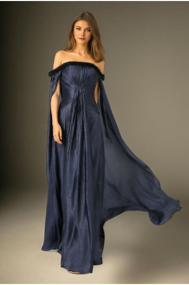 Silken Breeze Off-Shoulder Dress