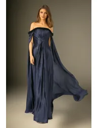 Silken Breeze Off-Shoulder  Dress