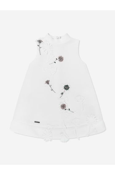 Jessie And James Girls Spring In Step Dress in White