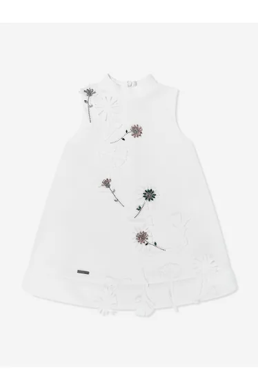 Jessie And James Girls Spring In Step Dress in White