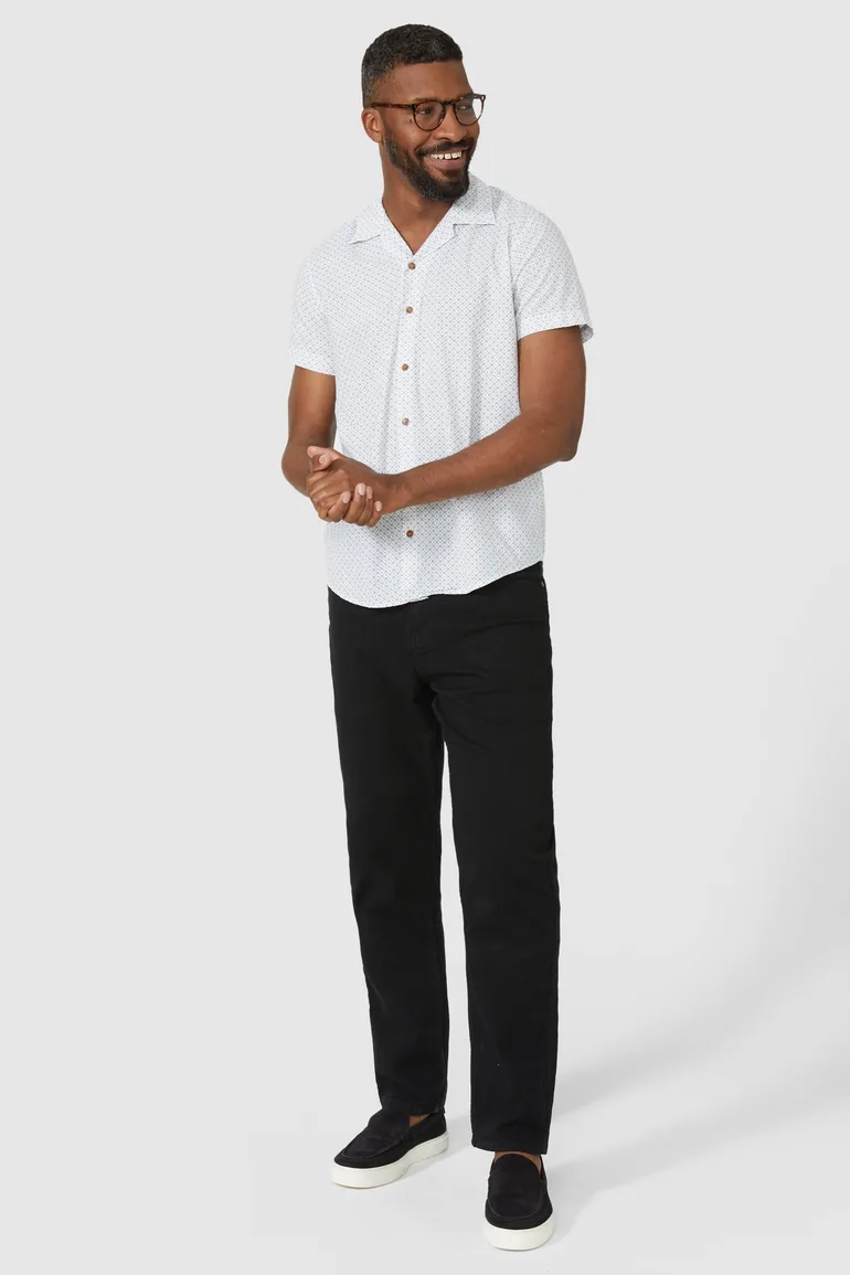 Mini Diamond Print Shirt - white