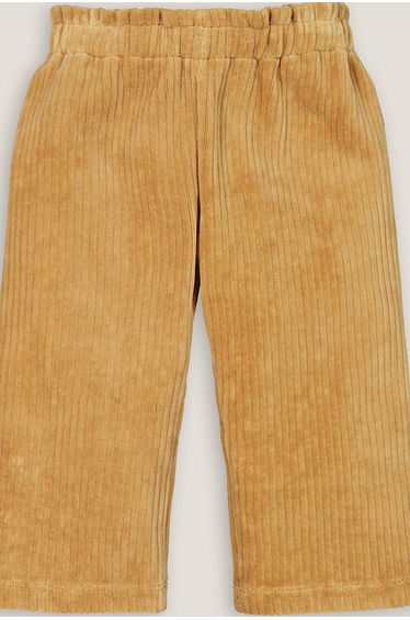 Cotton Mix Trousers with Wide Leg