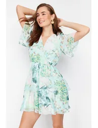 Mint Woven Mini Dress - 3
