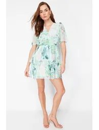 Mint Woven Mini Dress - 2