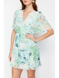 Mint Woven Mini Dress - 4