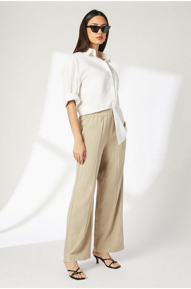 Pull On Relaxed Elastic Waist Trouser