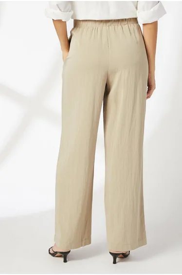 Pull On Relaxed Elastic Waist Trouser