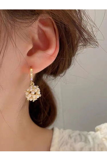 Embellished Faux Pearl Earrings