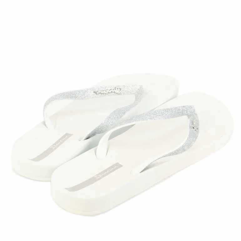 Women's Ipanema Anatomic Lolita Glitter Flip Flops in White - 2