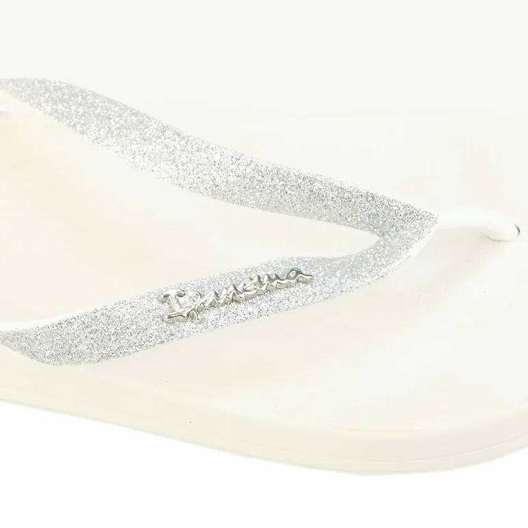 Women's Ipanema Anatomic Lolita Glitter Flip Flops in White - 4