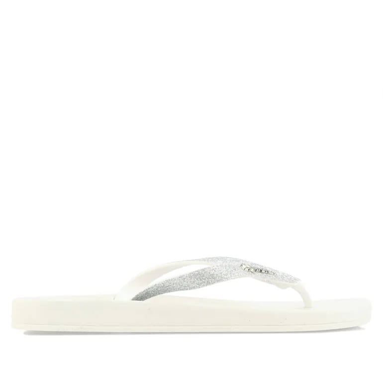 Women's Ipanema Anatomic Lolita Glitter Flip Flops in White - 1