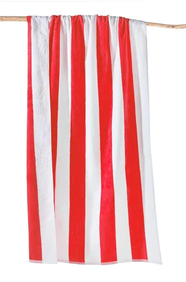 Hendaye Stripe 100% Cotton Velour Beach Towel