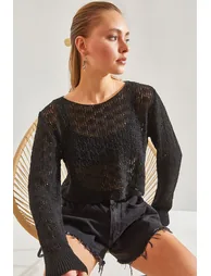 Women's Openwork Knitwear Top