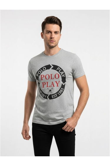 Men Graphic Logo Crew Neck T-Shirt