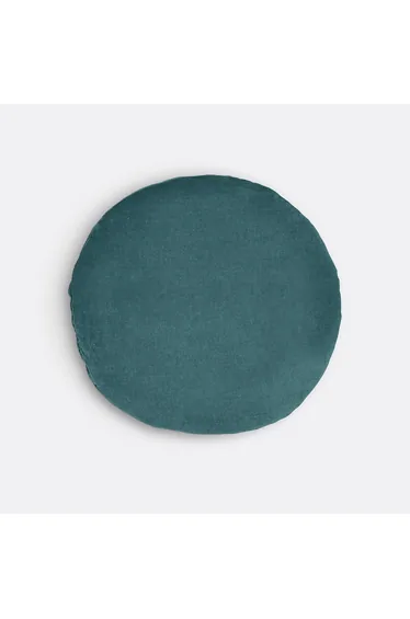 وسادة مقعد مخمل دائرية محشية