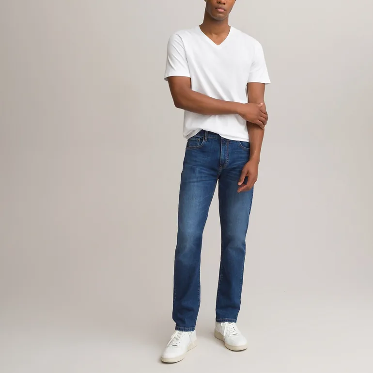 Organic Cotton T-Shirt with V-Neck and Short Sleeves - 1