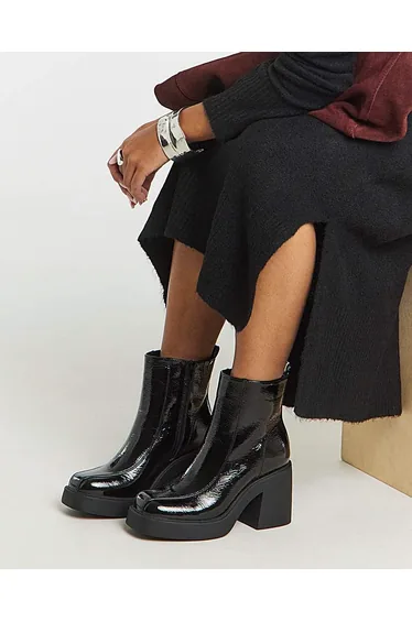 Platform Ankle Boots Wide