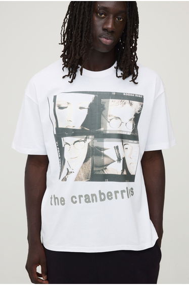 The Cranberries Oversized License Print T-shirt - white