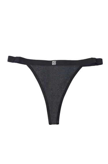 Women's Hugo Lurex Thong in Black