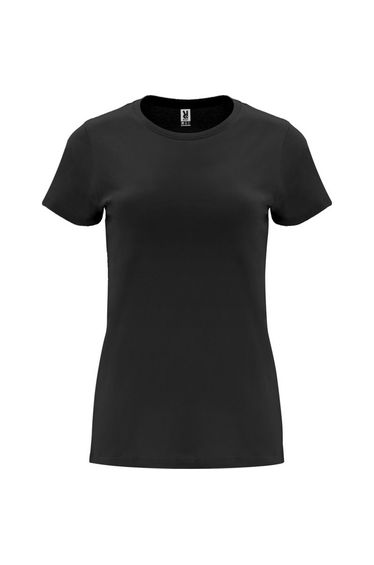 Roly Womens/Ladies Capri Short-Sleeved T-Shirt - Solid Black