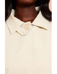 Plus Stone Long Sleeve Trench Style Jacket - 3