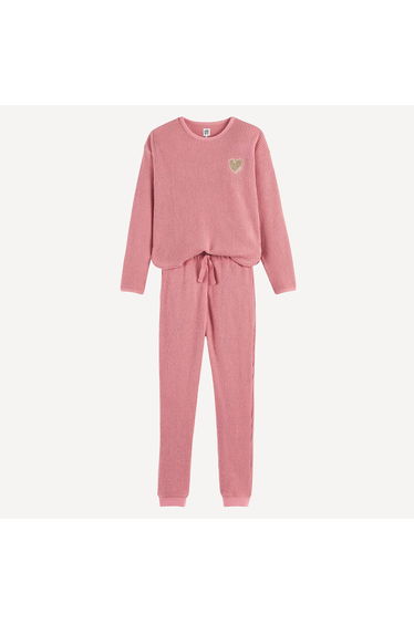 Brushed Honeycomb Print Pyjamas
