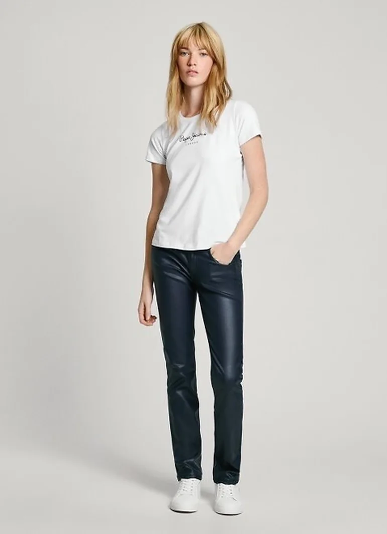 Logo Print Cotton T-Shirt with Short Sleeves - 6
