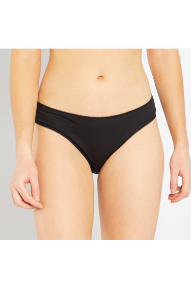 Pack of 5 plain cotton briefs Black