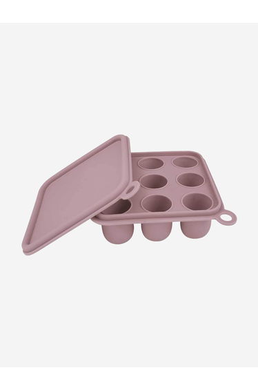 Silicone Baby Freezer Cube Trays with Cover in Purple