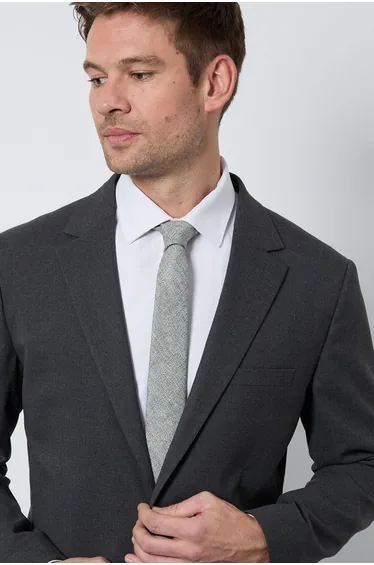 Charcoal Regular Fit Suit Jacket