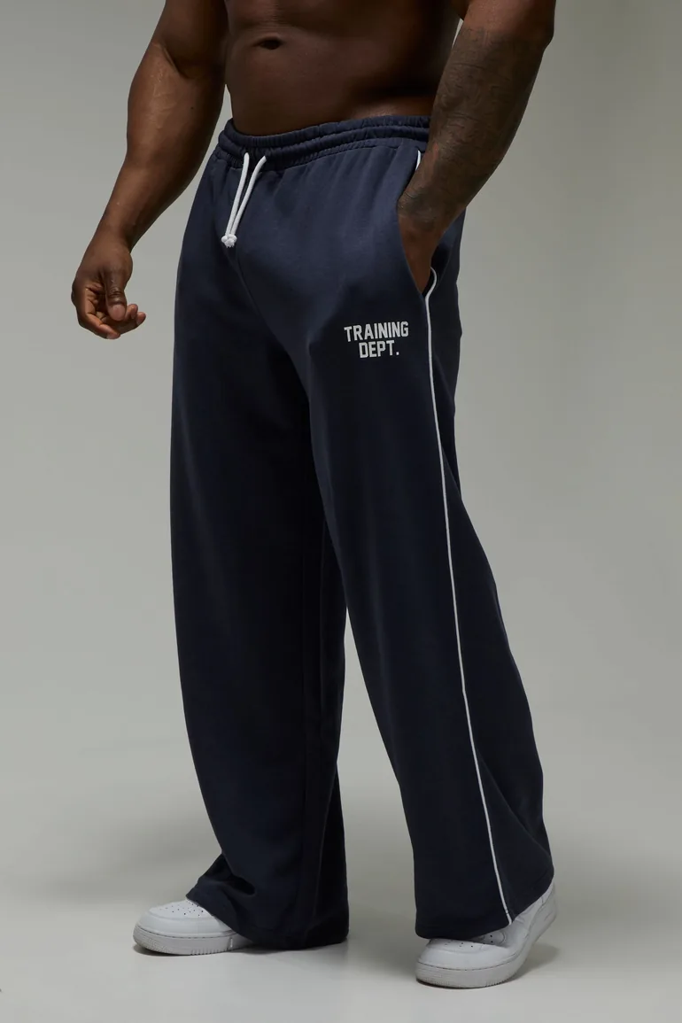 بنطلون رياضة بوهو مان كحلي بقصة عريضة - 2